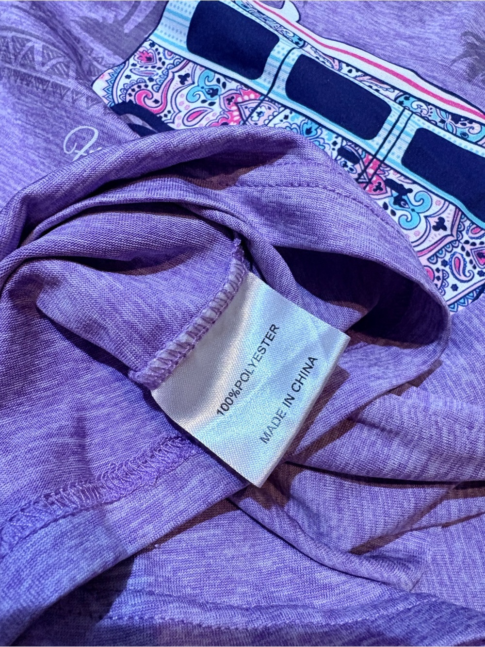 Coconut Creek Trading Co. Fort Lauderdale Beach Purple Long Sleeve Graphi - Picture 4 of 4
